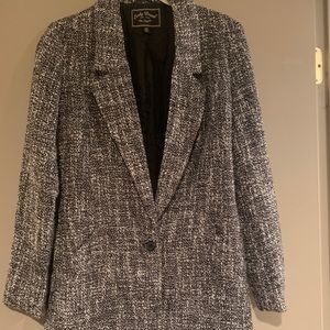Lucky Brand long tweed blazer